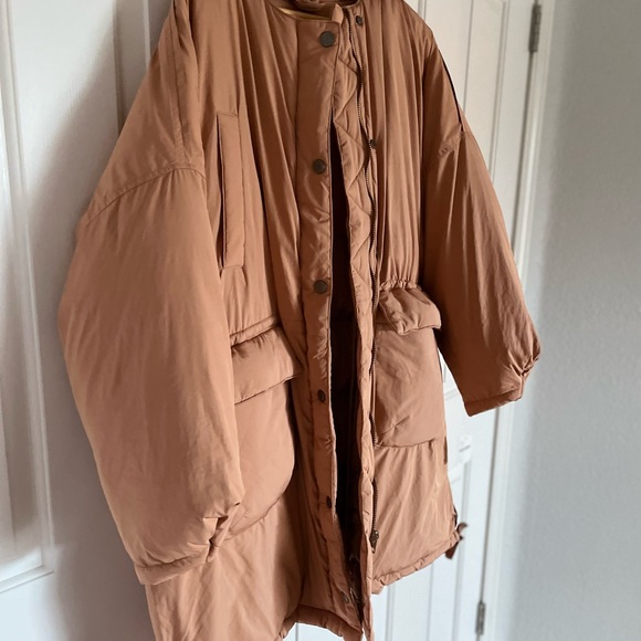 Free People Bronze Duvet Puffer Coat Jacket - NWT - Picture 4 of 6